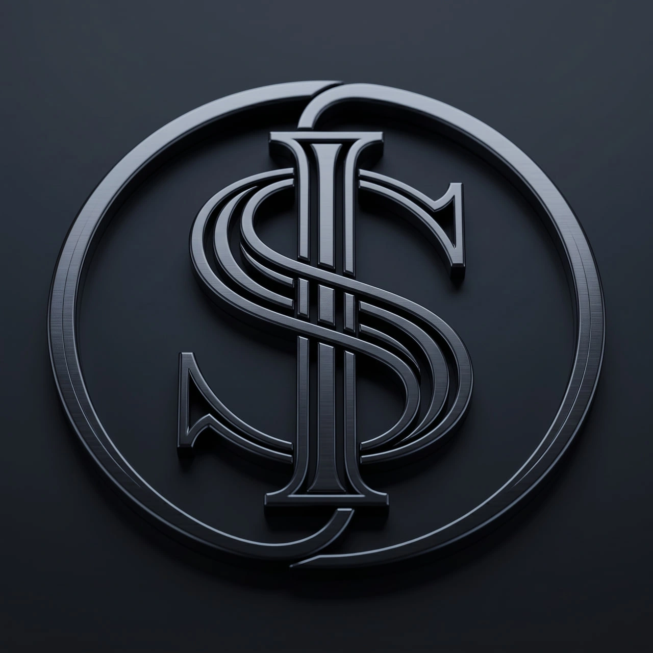 Logo SKILL ISSUE, monograma metálico en relieve